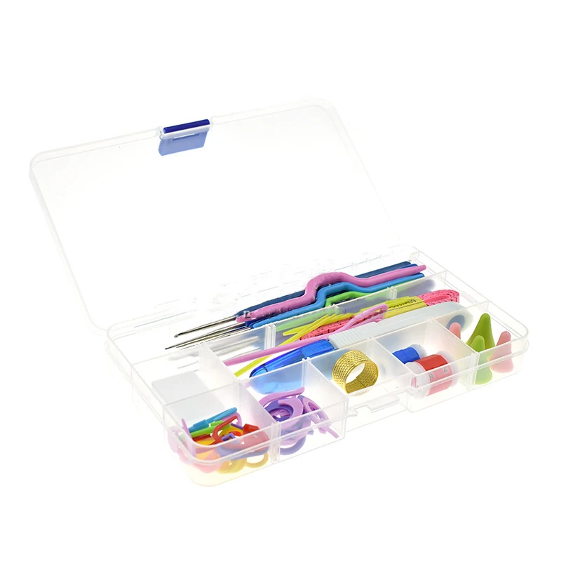 Popular magic crochet suit DIY knitting tool Color crochet multiple accessories box