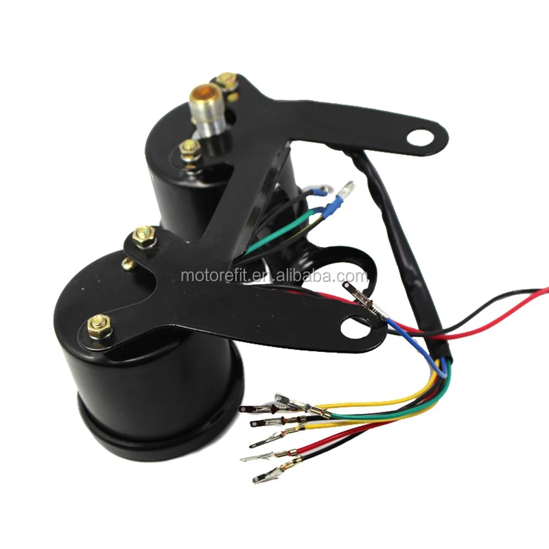 RTS 1Set Black Universal Motorcycle Speedometer Odometer Gauge 0 ~ 160 km/h 13000 rpm LED Backlight tachometer Instrument