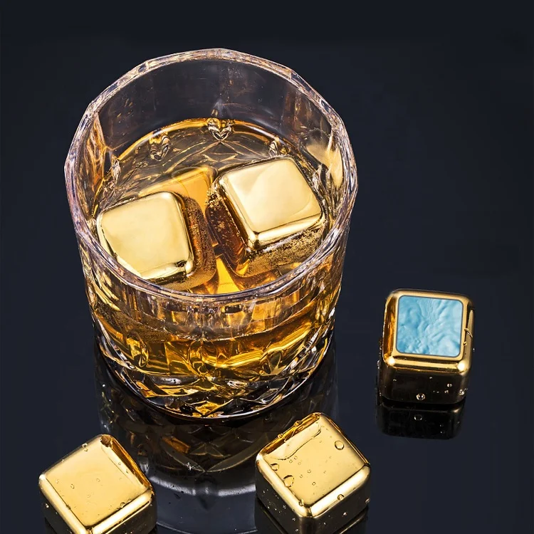 Amazon Hot Selling Bar Accessories Ice Cubes Whiskey Stone Stainless Steel