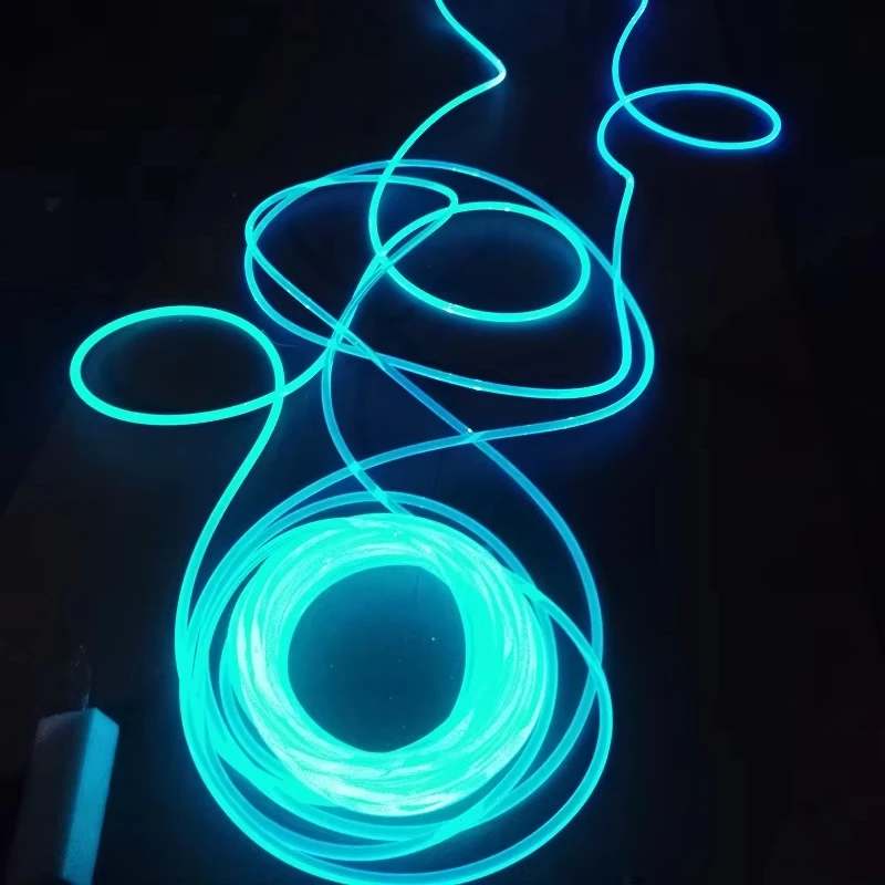 PMMA Plastic Side Glow Optical Fiber Cable Outdoor Led Fiber Optic Lights Decoration Swimming Pool Use Fiber Optic Cable