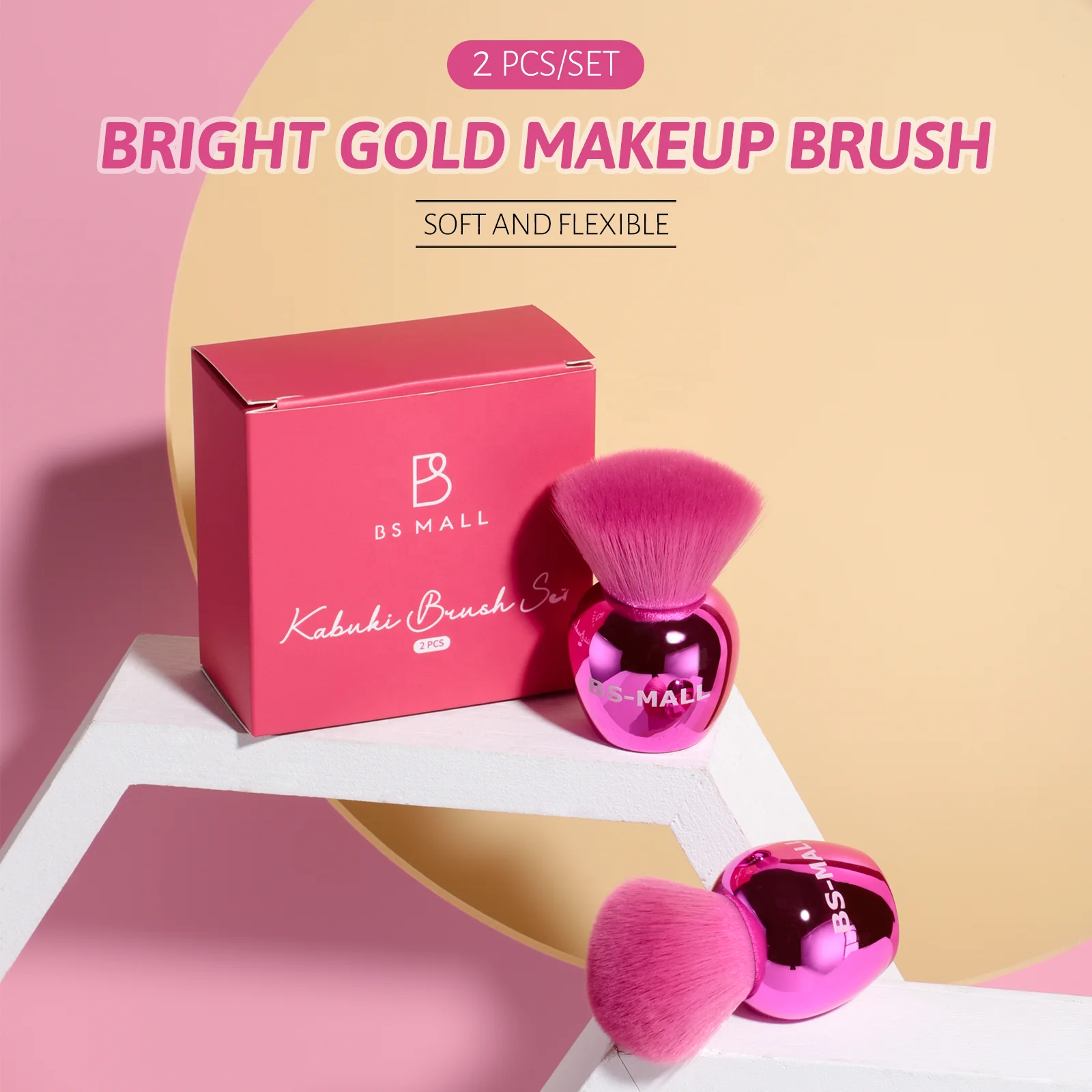 Professional 2PCS Nail Art Dust Cleaner Brush Soft Body Face Makeup Powder Kabuki Brushes Nail Art Dust Powder Remover Brush