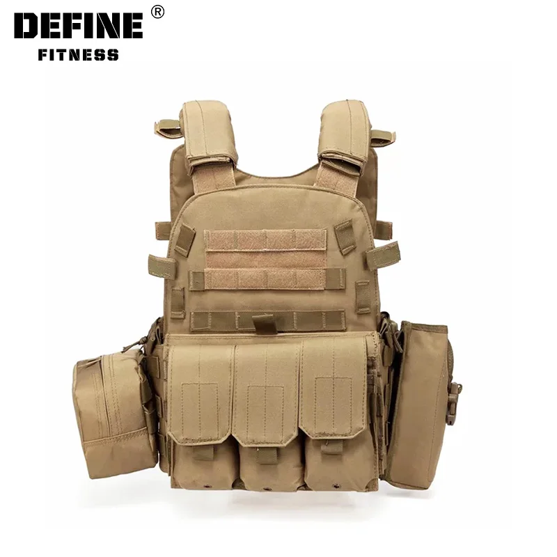 Define fitness Lightweight tactical vest outdoor training vest men and women CS game COS training suit