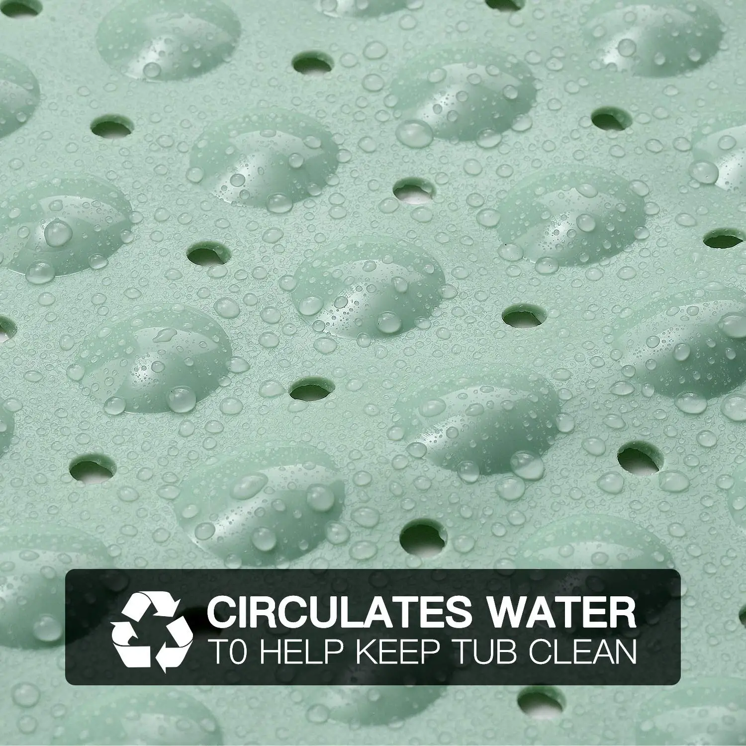 BPA free Original Bathtub Mat Non Slip Bath Mats for Tub Shower Mat with Drain Holes Suction Cups Machine Washable