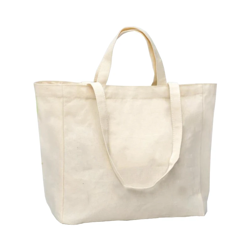 Custom Logo Cotton Canvas Cosmetic Bags Letter Shopping Crossbody Personality Print Structured Canvas Tote Bag Canvas Jute Bag