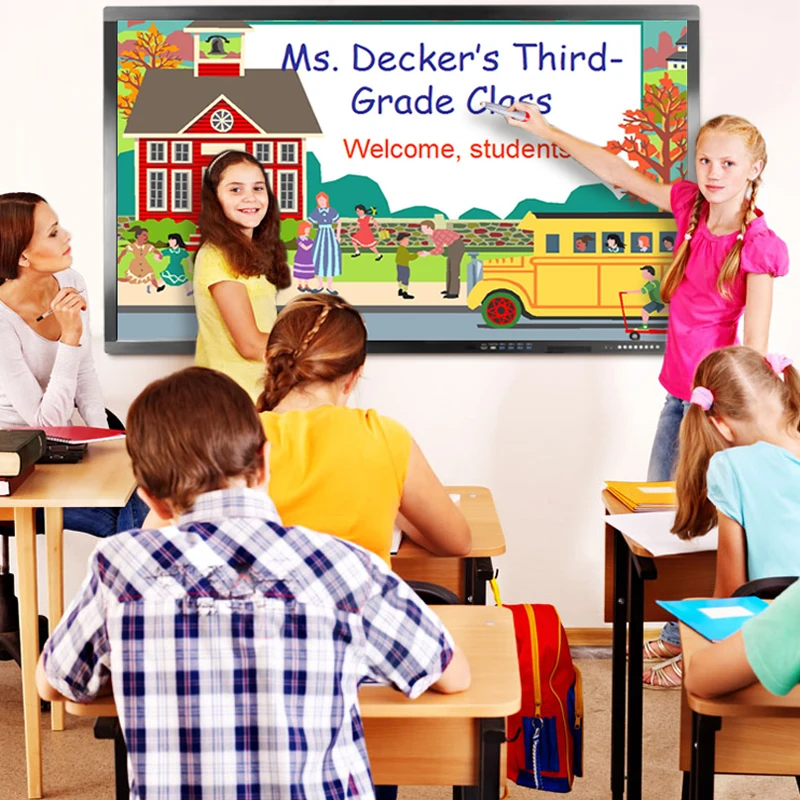 55inch Smart Flat Touch Panel Education Interactive Digital Whiteboard smart board for classroom
