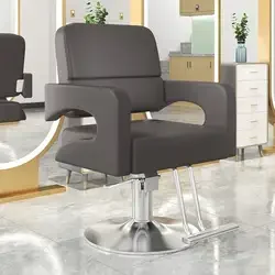 Barbershop chair Hair salon special beauty salon hair chair rotatable lifting stainless steel armchair Salon furniture