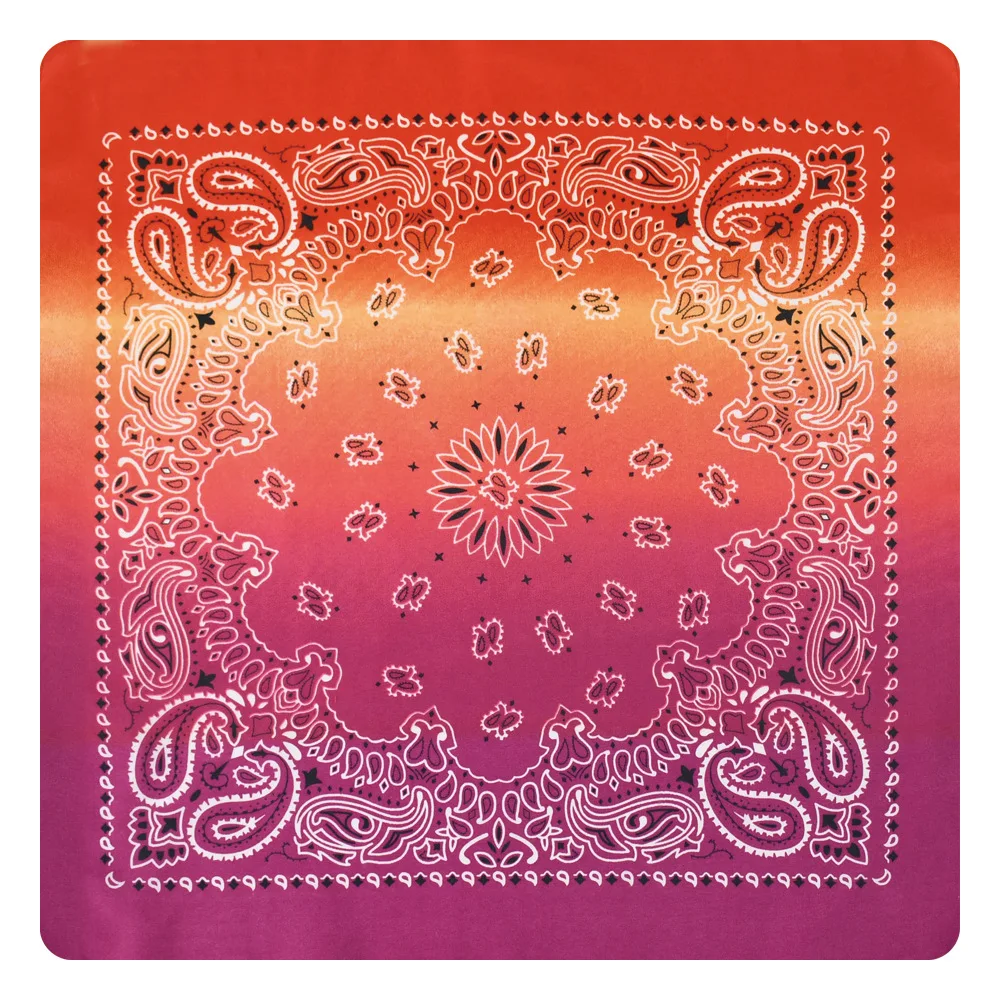 Hot Sale Multifunction Headwear Cotton Bandana Custom Print Hip Hop Paisley Tie Dye Bandana