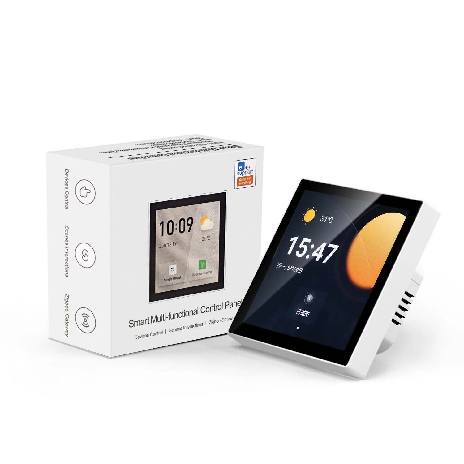 eWelink Wifi Smart Multi-functional Control Panel Two-way Talk Zigbee3.0 Hub Gateway Work with Alexa Google Voice Control