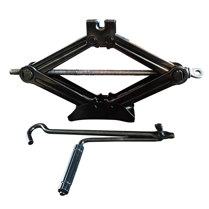 1.5tc Ton Jack Lifter Car Low Profile Level Portable Small Manual Black Scissor Jack for Cars