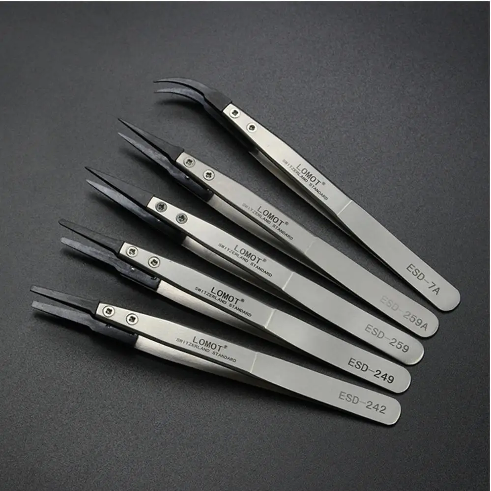ESD-7A ESD Tweezer Antistatic Tweezers With Changeable Tips