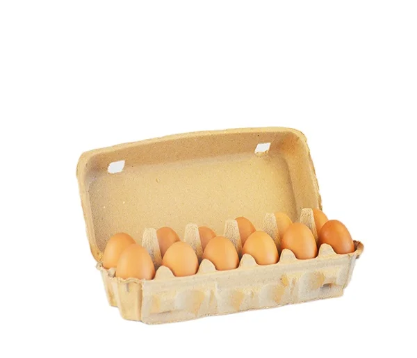 Контейнер для яиц с 12 отверстиями, лотки для перепелиных яиц с крышкой, биоразлагаемая целлюлозная коробка для яиц с 12 отверстиями, оптовый поставщик на заказ
