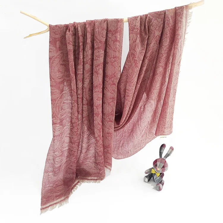 Lightweight high woven jacquard cashmere cape satin plain women's scarf