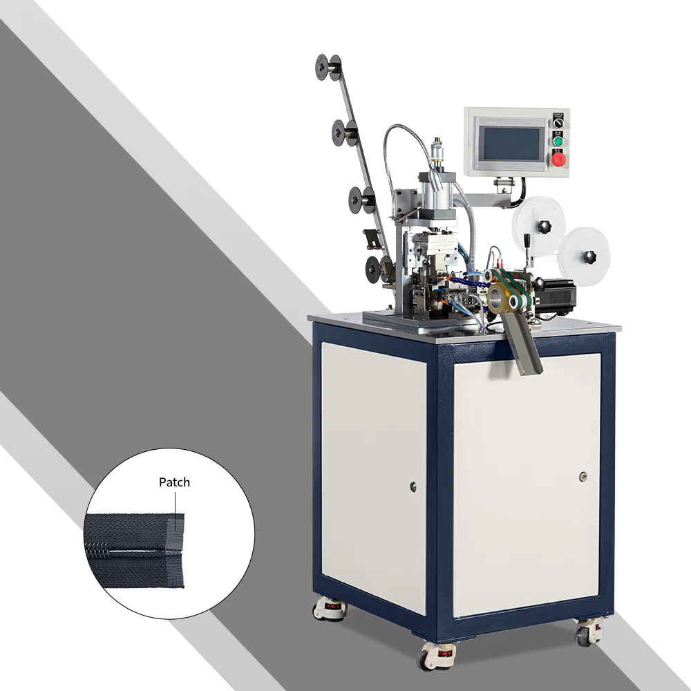 Ultrasonic Hot Melt Technology Fully Automatic Matic Zipper Stick Machine Suitable For Nylon Plastic Metal Zipper