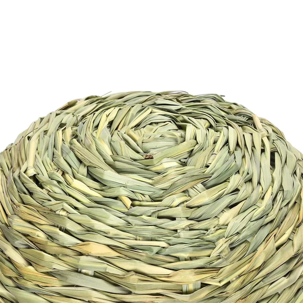 WILDMX Rabbit Grass House, Natural Hand Woven Seagrass Play Hay Bed, Hideaway Hut Toy for Rabbit Guinea Pig Chinchilla Ferret