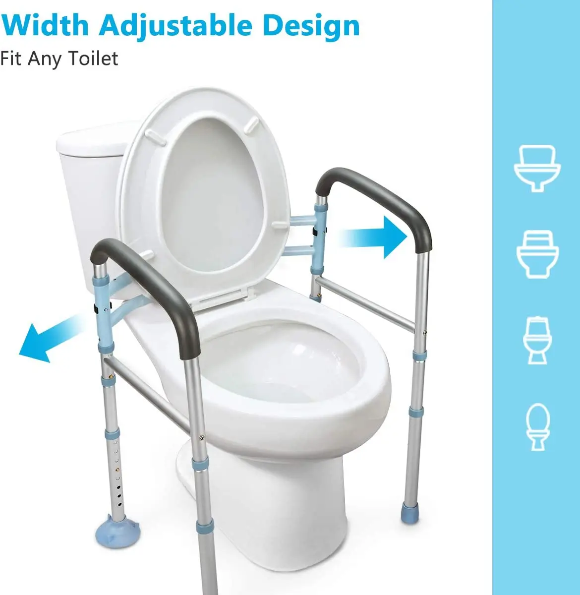Heavy Duty Medical Toilet Safety Frame for Elderly, Handicap and Disabled