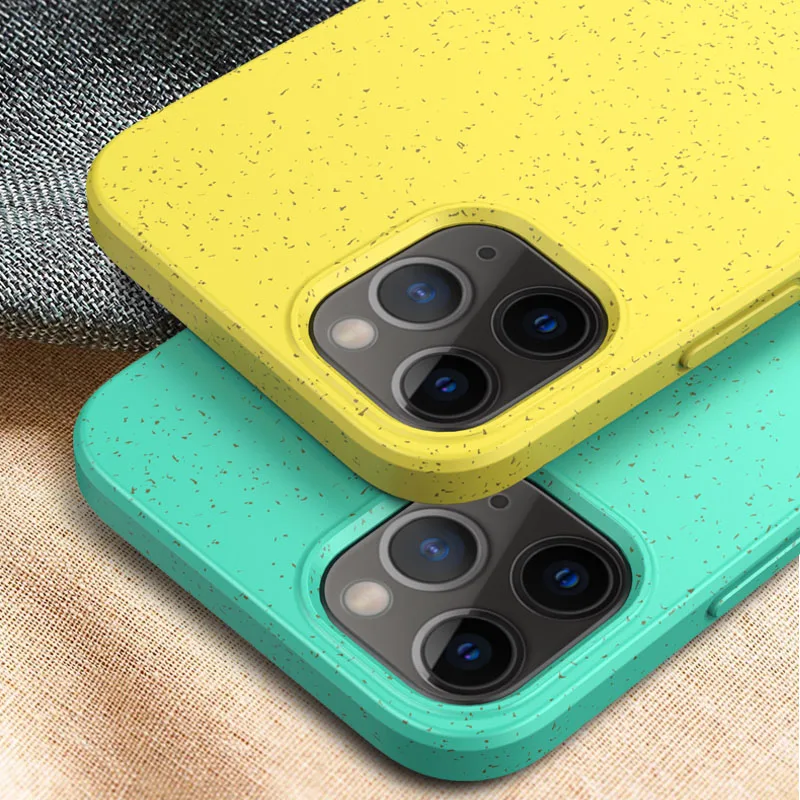 Popular Discount biodegradable phone case for iPhone 11phone case wheat straw phone case