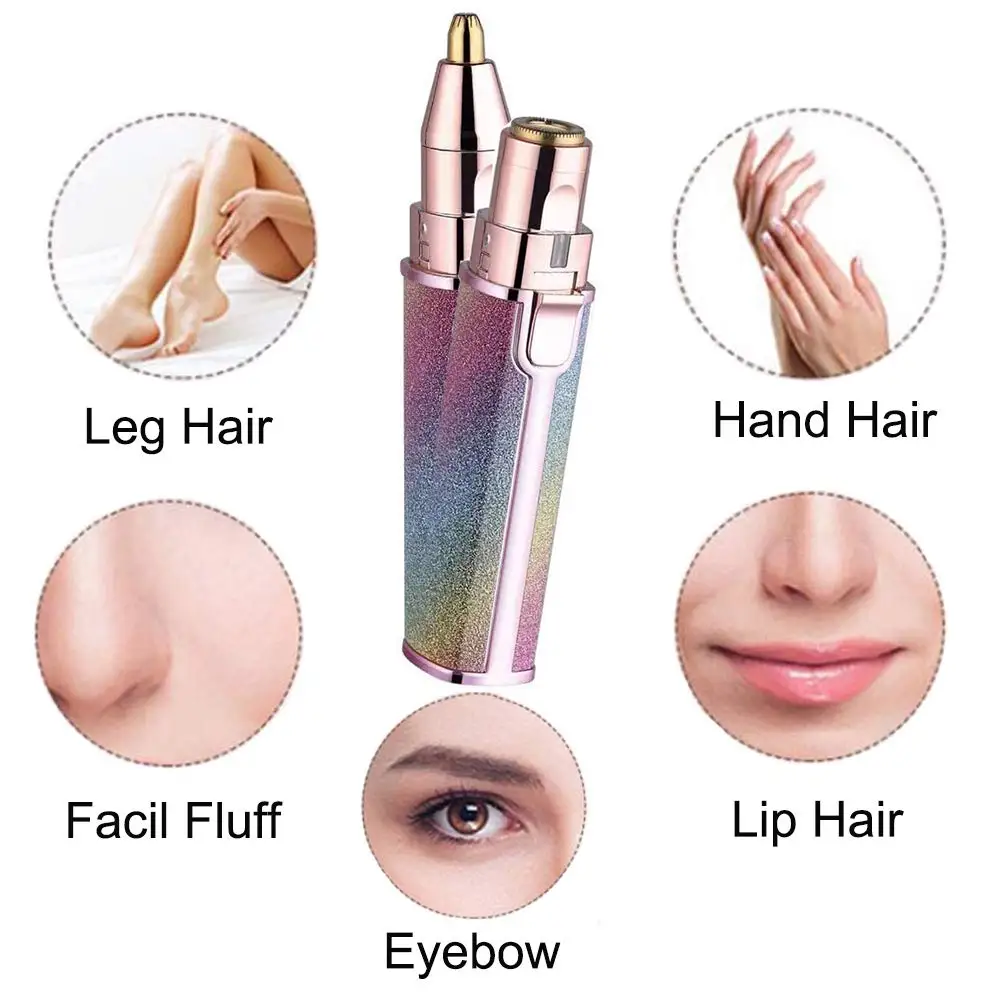 2021 Electric 2 in 1 Painless Eye Brow Epilator Eyebrow Trimmer Mini Shaver Razors Women depilator Portable Facial Hair Remover