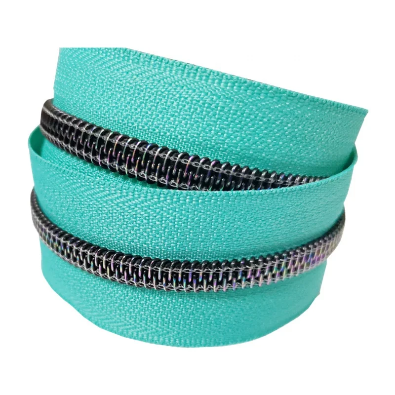 #5 black star rainbow  nylon zipper