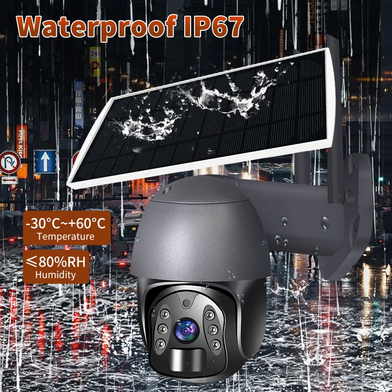 SQW-2 solar outdoor wifi camera 1080p Color Night Vision best solar powered security camera solar camera system