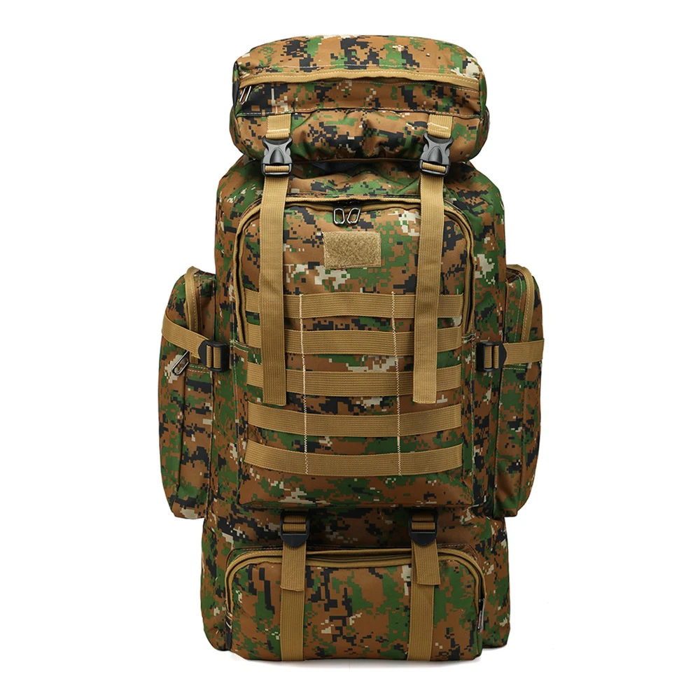 80L Outdoor Tactical Heavy Backpack Large Capacity Oxford Cloth Waterproof Hiking Bag Multi-purpose Wear Sports