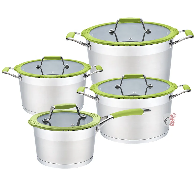 High quality kitchen ware non-stick cooking pots cookware stainless steel pots and pans sets