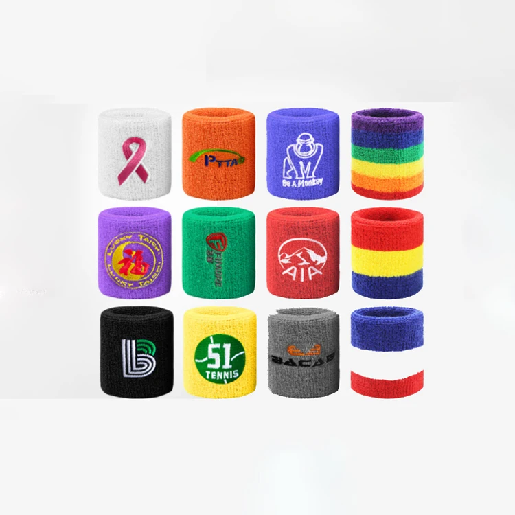 
High Quality Custom Cotton Gym Wrist Support Sweatband Sweat Band Pain Relief Hand Wrist Band 
