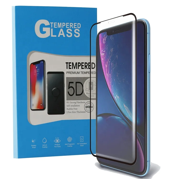 
Promotional 360 9D Hardness Mobile Phone Accessories Full Cover Glue Tempered Glass Screen Protector For iPhone 11 Pro Max 