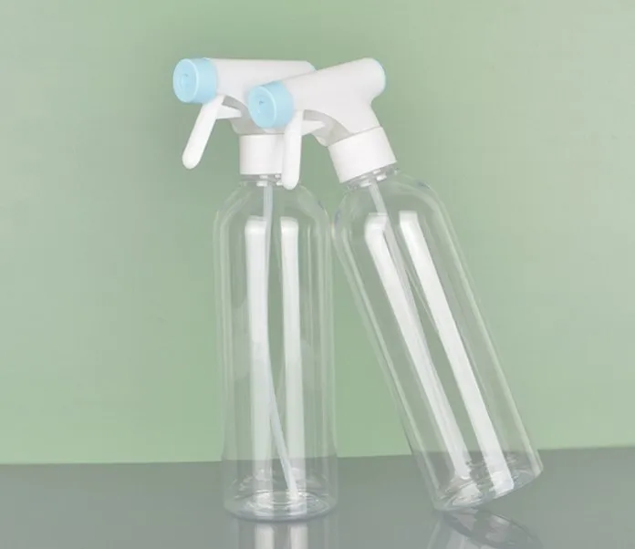 Clear Cleaning Solutions Containers 500ml 750ml 16oz 25oz Bullet Shape Cosmo Plastic Spray Bottle With 28-410 Neck Trigger Spray