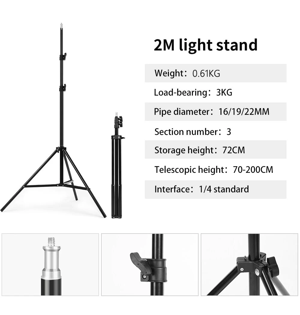 2*3M Backdrop 2.6*3M Background Support Stand Photography Video Light Umbrella Softbox Photo Studio Soft Box