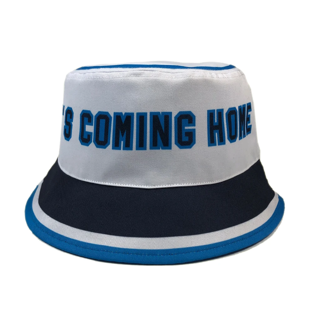 Custom logo IT IS COMING HOME screen printed caps Blue & white England mens boonie hat High quality football bucket hats
