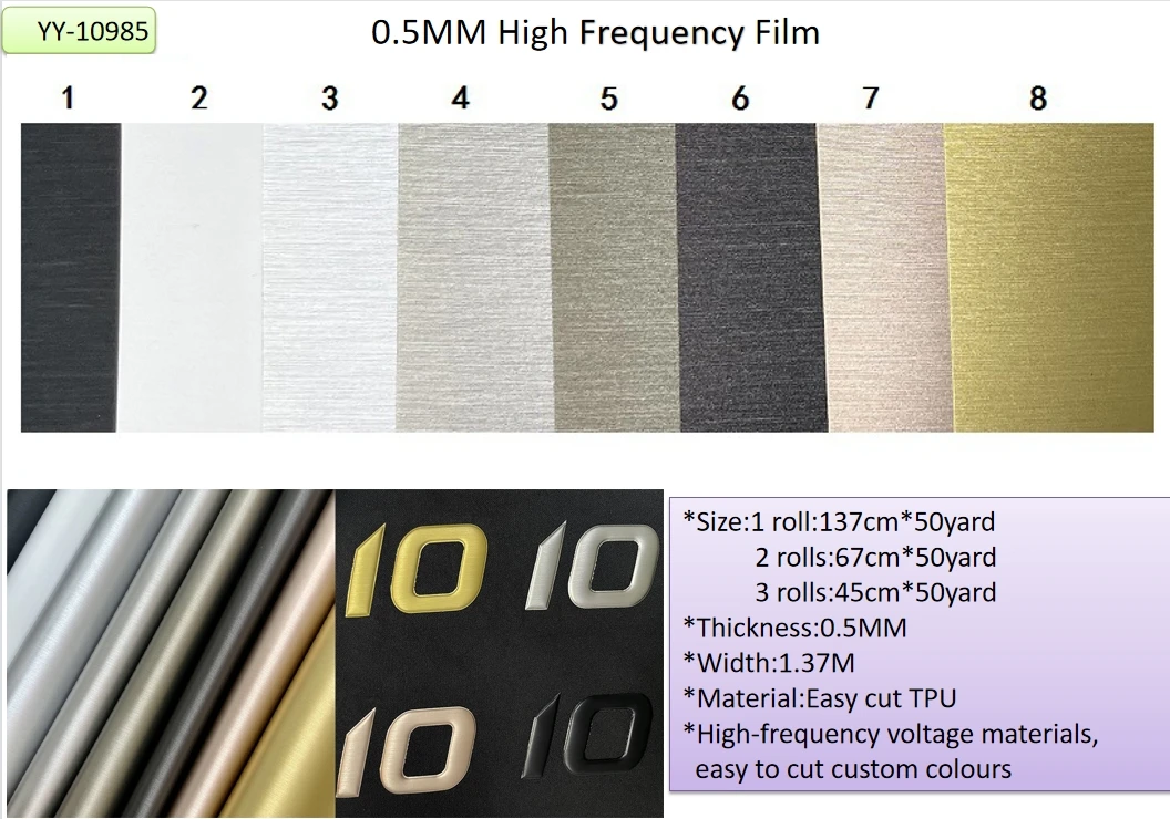 HF TPU Film for High Frequencies Cheap Factory Price 0.5MM Frequency Vinyl 1.0mm Frekuensi Tinggi