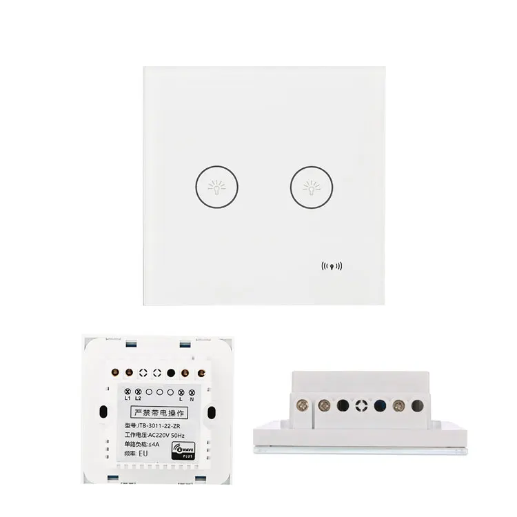 
Three Buttons Z-wave Touch Switch for Z-wave Smart Home Smart Hotel Home Security Home Automation Compatible with Fibaro 