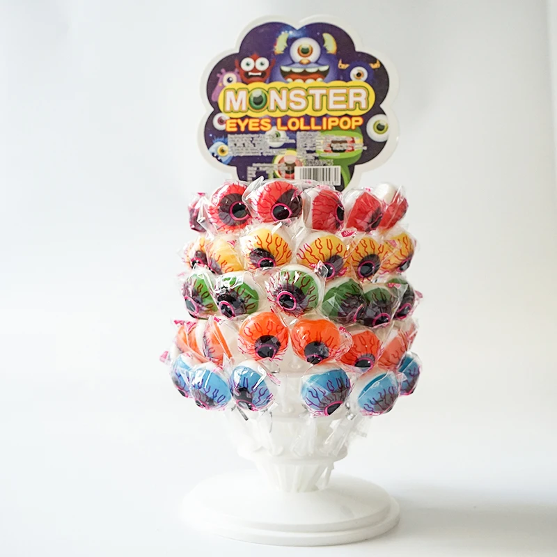 Wholesale Customized Label Halal Eye Lollipop Candy Sweets Manufacturers Hard Candy Lollipop