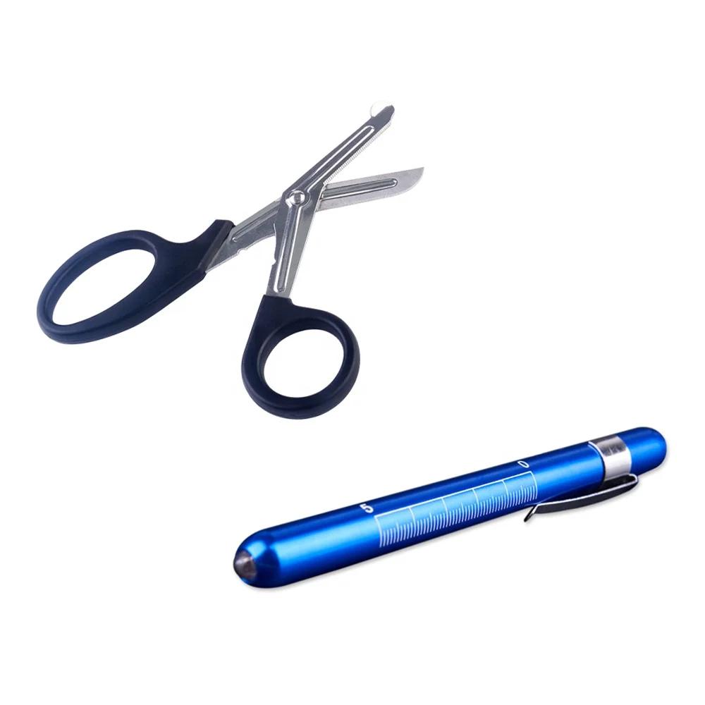 Home Family Health Care Hot Selling Combo Set Medical Penlight with Trauma Shear