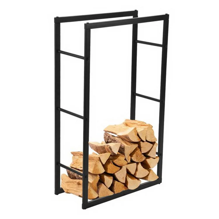 Firewood Rack Outdoor Metal Storage Holder & Rack Firewood Rack Free Standing Firewood Storage Organizer Indoor