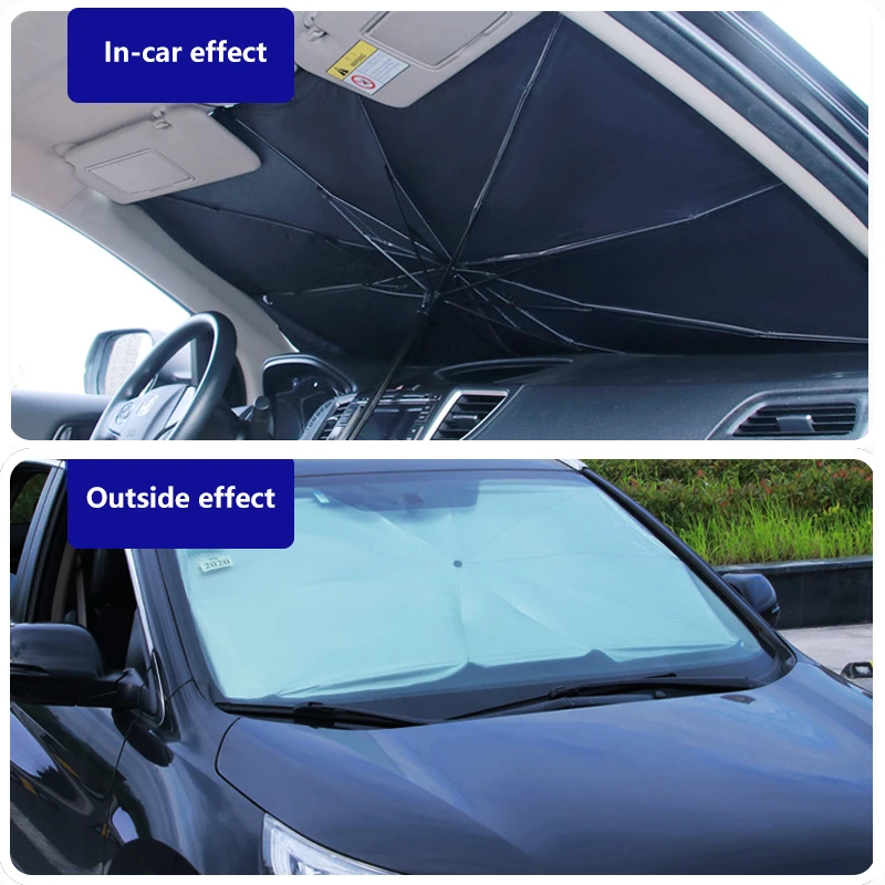 Foldable UV Ray Reflector Multi-Functional Sun Protection Car Windshield Sunshade Umbrell