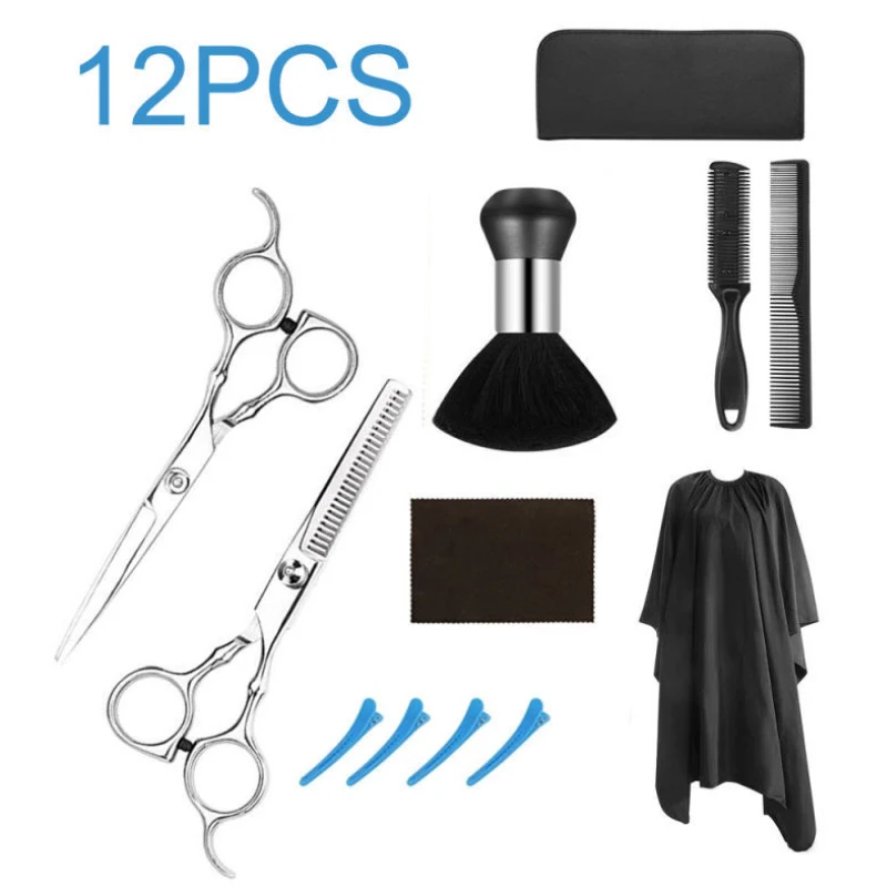 12/7/2 Pcs Professional Hairdressing Scissors Kit Hair Cutting Scissors Hair Scissors Tail Hair Cutter Comb