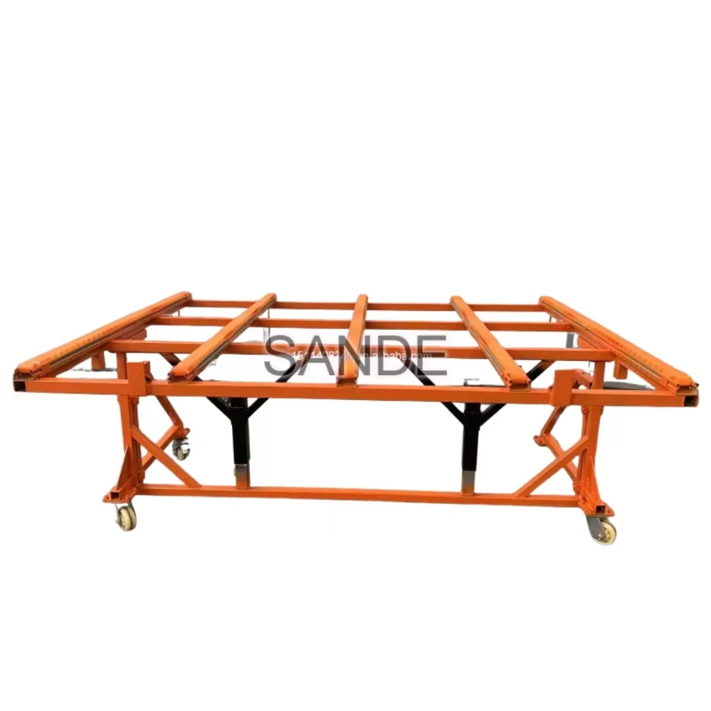 SANDE  marble slab transport cart trolley work table for granite marble stone slabs and glass