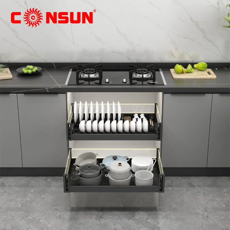 Kitchen Cabinet Accessories Multipurpose Drawer Basket pull out Seasoning Basket