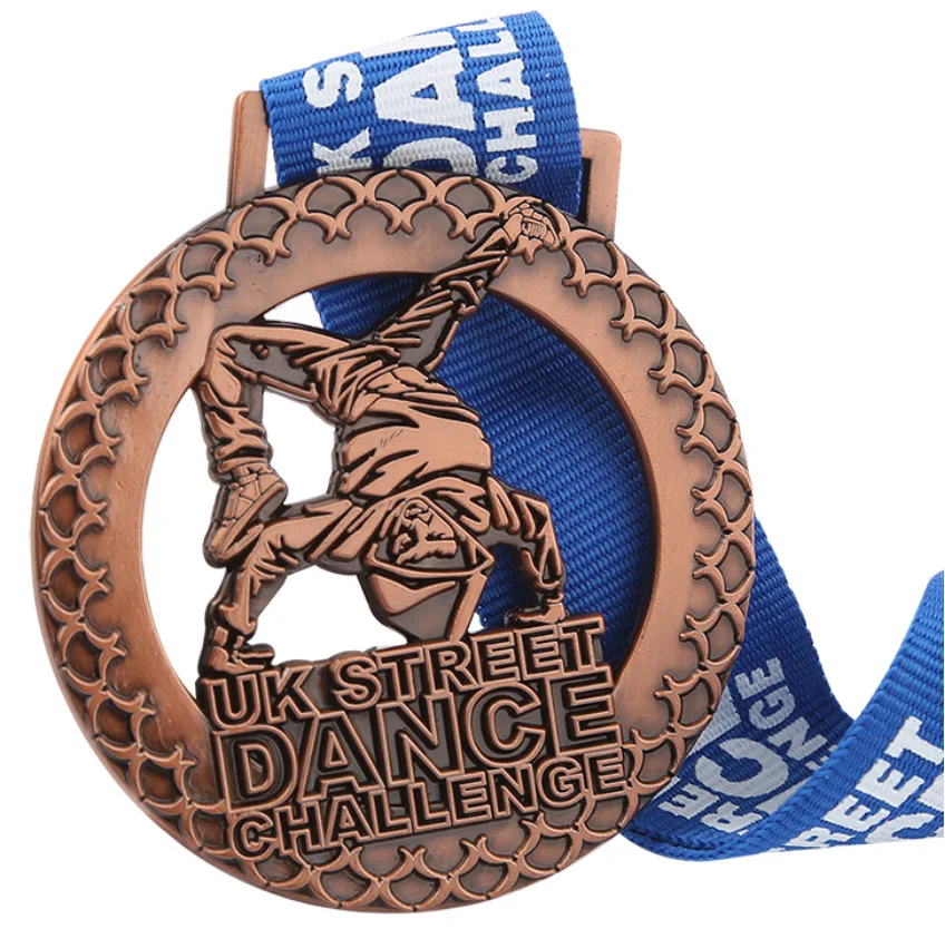 FOCUS Factory Direct Sale Customized Medal with Ribbon Custom Metal Medallion Sport Event Metal Medal Soft Enamel Medallion