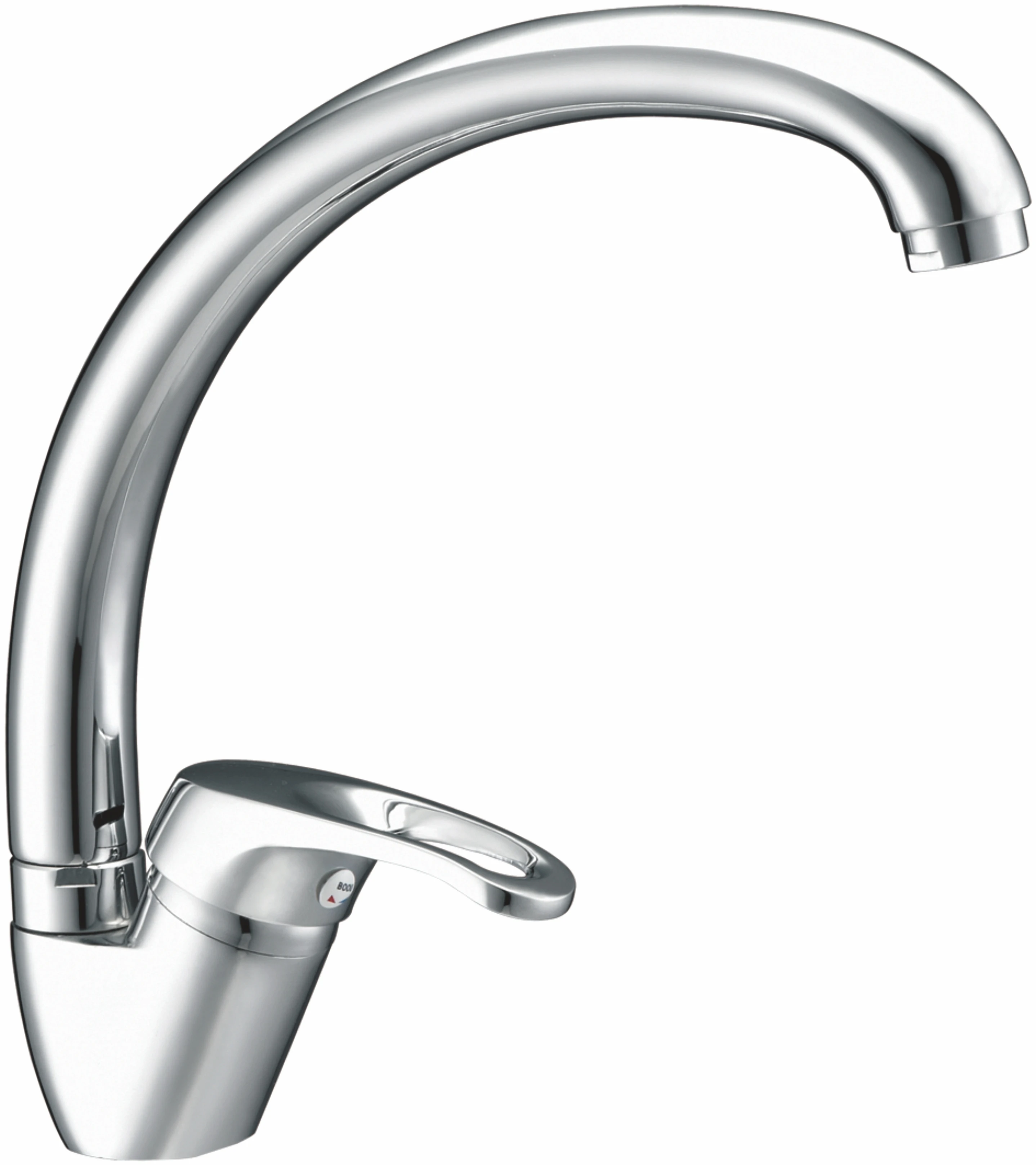 Kitchen Sink Faucet Mixer Tap (OB8257-10/9/11)BOOU Best Sale Single Handle Deck Mounted Chromed Cheap Zinc Alloy Brass Color Box