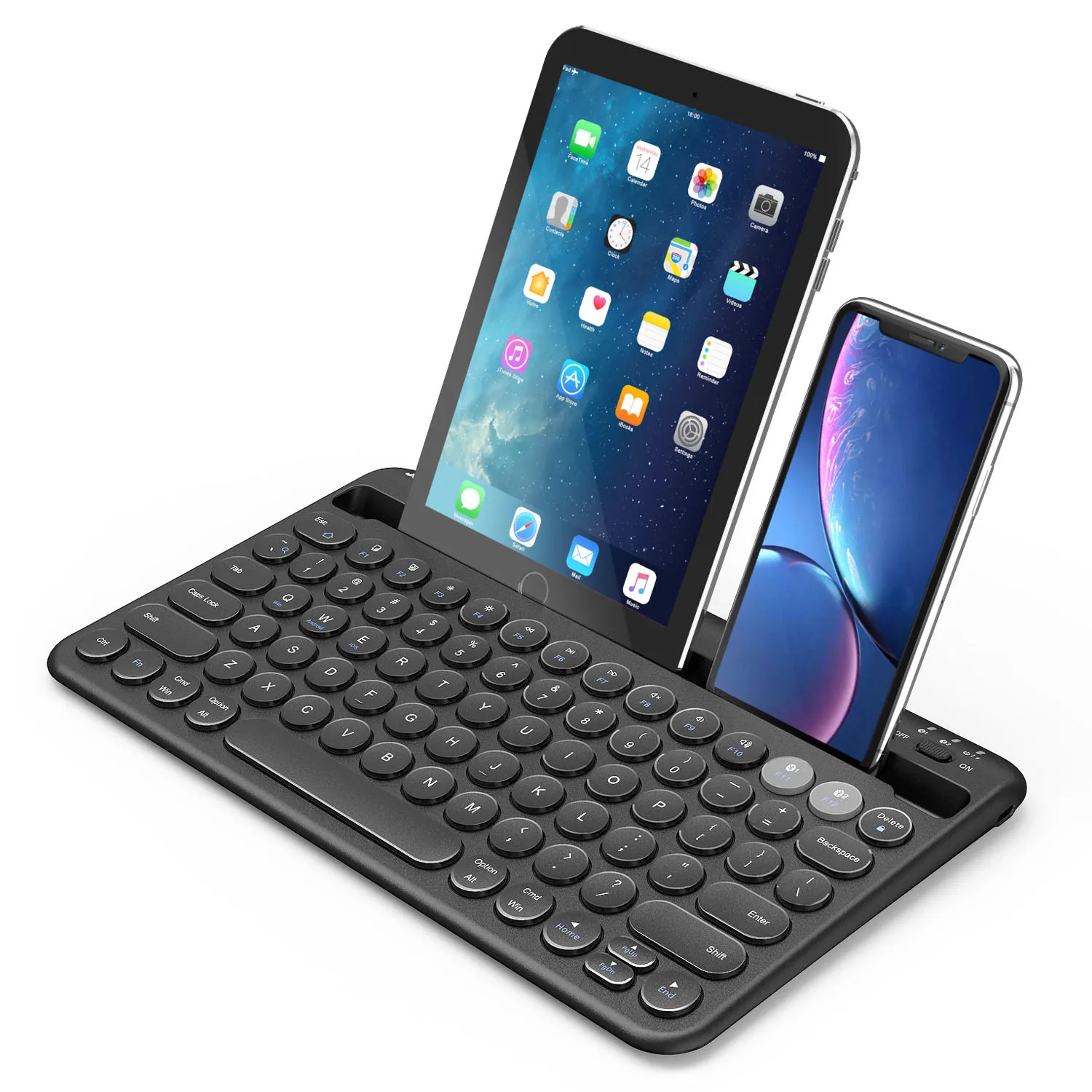 Jelly Comb Rechargeable Keyboards for iPad Pro iPhone Cellphone Portable BT Wireless Keyboard
