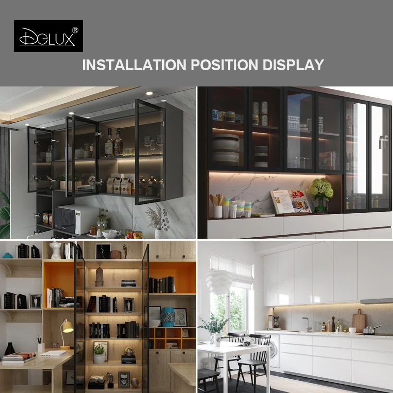 DGLUX Strip Light Cabinet Bottom Light Led Motion Sensor, Welding Free Embedded 1010 With Spotlight Cabinet Light