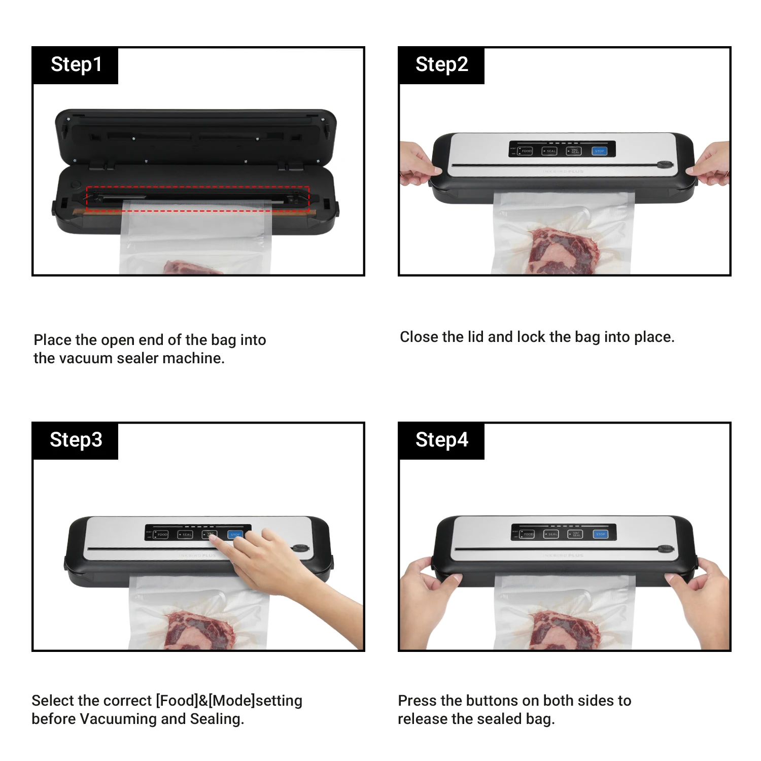 Small home use garlic fish vacuum sealer machine