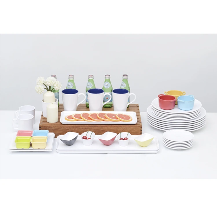 Оптовая продажа, Сервировочная тарелка для гостиниц, меламиновая Китайская дешевая обеденная тарелка, пластиковая прямоугольная тарелка