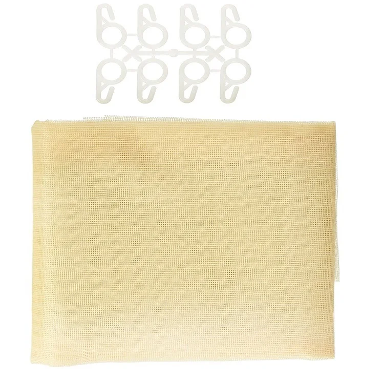 150X250cm Zanzariera Con Anelli Porta Finestra Da Esterno Balcone Tinta Unita Misura Colore Panna