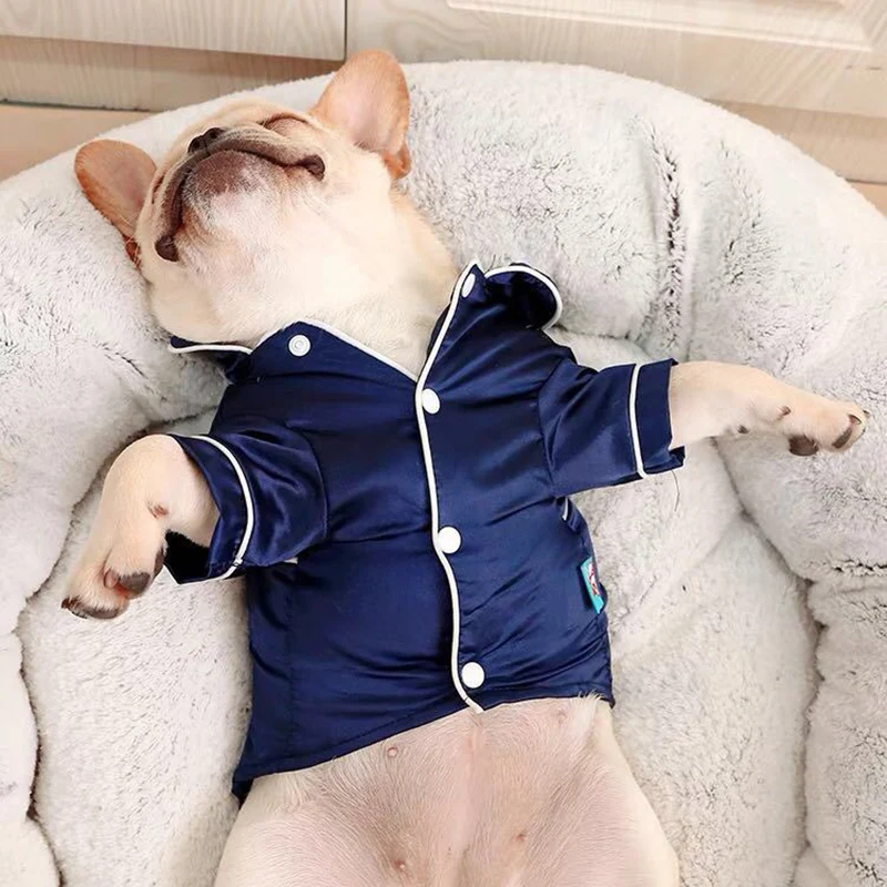 
Pet pajamas puppy dog cat local luxury silk suitable for Teddy Bichon Pomeranian Bulldog Use For Pet Sleep 