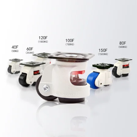Fuma Wheel Ratcheting Heavy Duty Adjustable Swivel Plate Leveling Caster Wheels