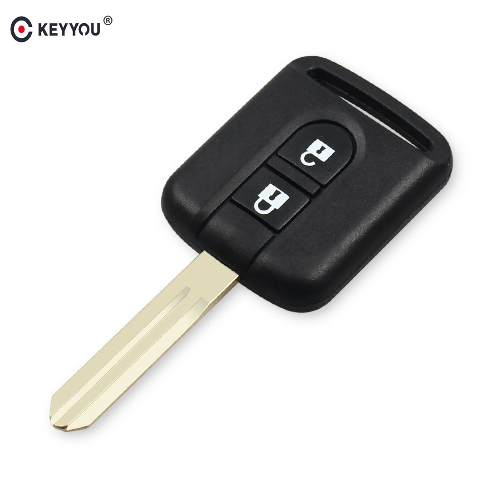 KEYYOU Remote Key Shell for Nissan Pathfinder Qashqai Micra Navara Almera Note 05-14 Replacement Case Fob 2 Button Car Key