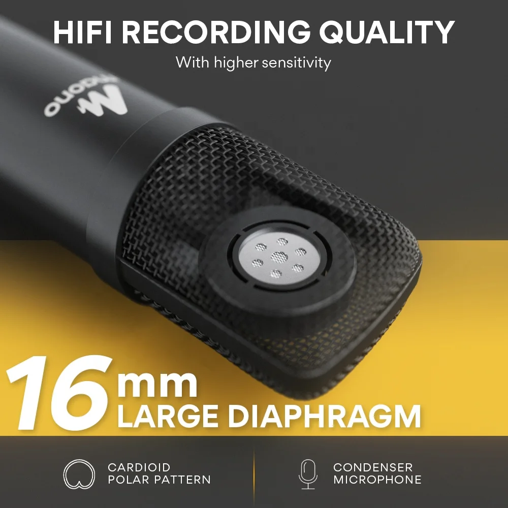 
Professional 192K 24bit directional condenser usb microphone for studio 